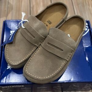 Birkenstock Boston Taupe Suede Wrapped Naples, 38N, 7-7.5 US, Brand New With Box